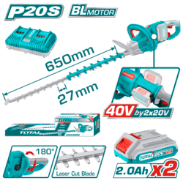 Lithium-Ion Hedge Trimmer - Brushless Motor 650mm
