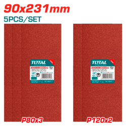 Sanding Sheet Set 90x231mm 5pc