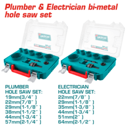 9 Pcs Plumber's bi-metal hole saw set (TACSH0091)
