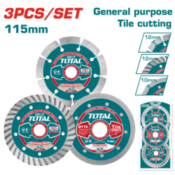 Dry Diamond Disc 115mm 3pc