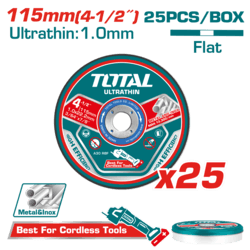 Ultra Thin Metal Cutting Disk 115mm x 1.0mm 25pc