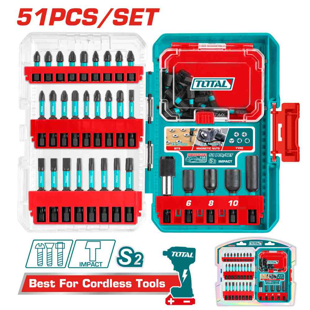 51 Pcs impact screwdriver bits set