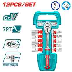 12 Pcs 1/4" socket set