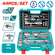 44PCS 1/4"+1/2" Socket set