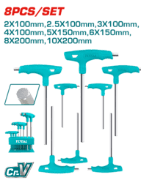 T-handle hex wrench set 8pc