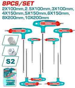 T-Handle Ball Point Hex Wrench set 8pc
