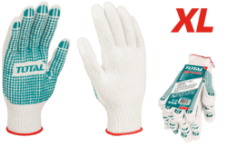 Knitted and PVC Dots Gloves Size 10 (XL)